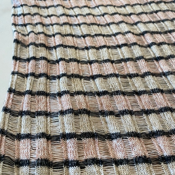 Zara top, pink and black striped knitted tank top size medium - Picture 14 of 16